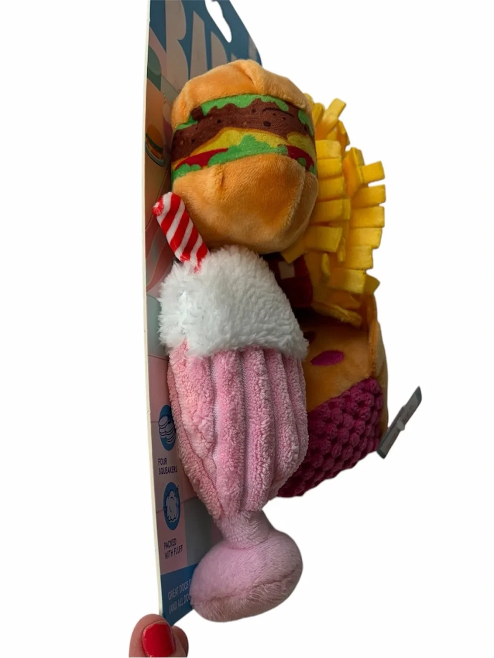 NWT | Barkbox Dine & Dash Plush Dog Toy Bundle - 4 Total Toys